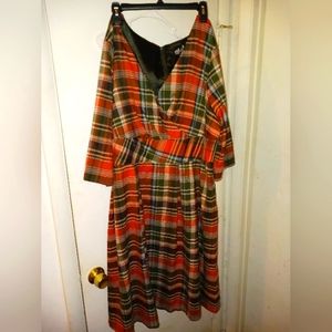 Hellbunny Harvest Plaid Dress 4X